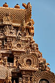 The great Chola temples of Tamil Nadu - The Brihadishwara Temple of Thanjavur. The first (outer) entrance gopura. 